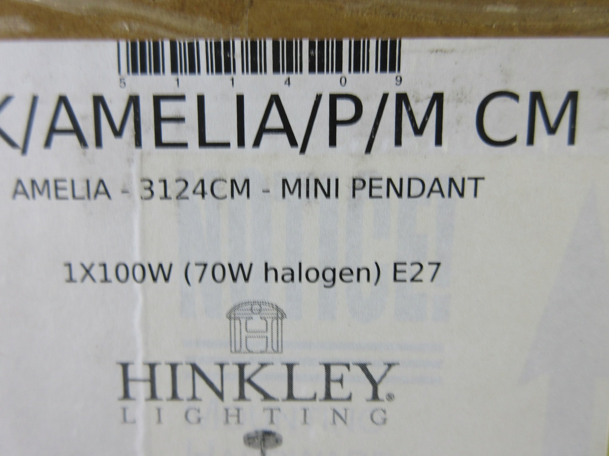 Amelia Mini Taklampa Krom/Glas Hinkley