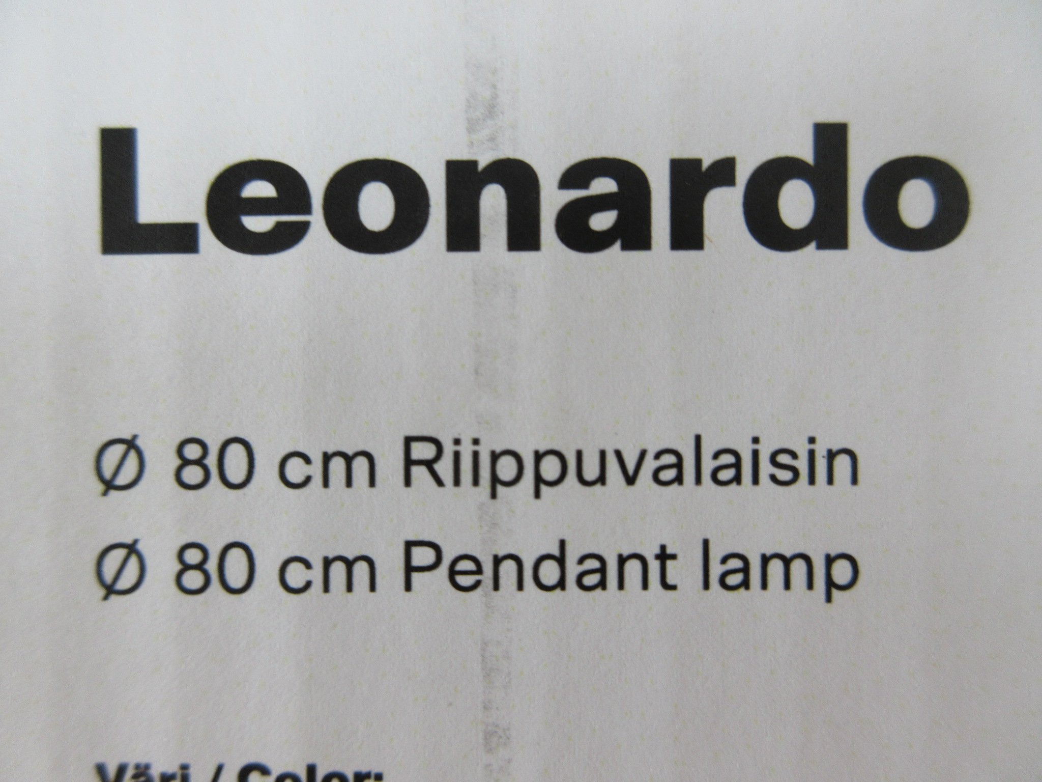 Kera Leonardo Takpendel 80 cm Vit.