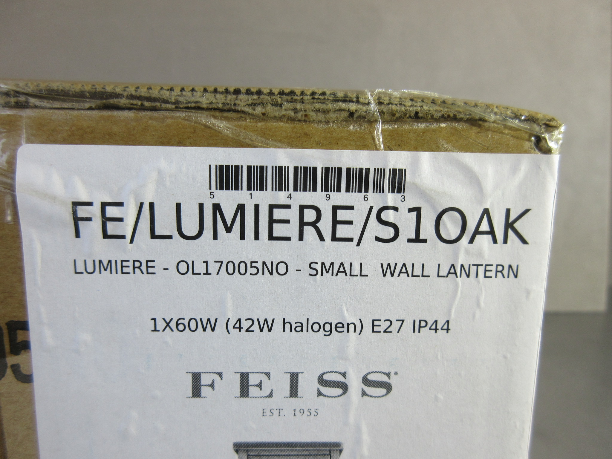 Vägglykta Ek small Lumiere Feiss Collection